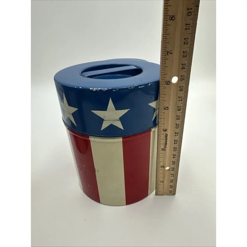 Vintage Vandor Imports Made In Japan Canisters Set Of 4 American Flag Design